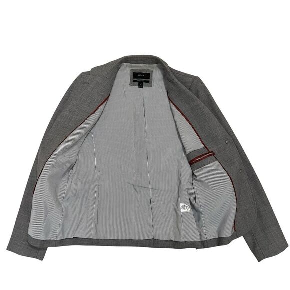 J. Crew Schoolboy Blazer Grey Wool Business Casual Academia Preppy Jacket Size 4 - Picture 8 of 12